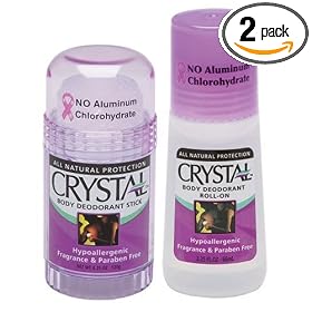 Crystal Body Stick and Roll-On Body Deodorant Pack, 2.25-Ounce Roll-On and 4.25-Ounce Stick (Pack of 2)