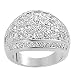 Tressa Silvertone Cubic Zirconia Done Ring