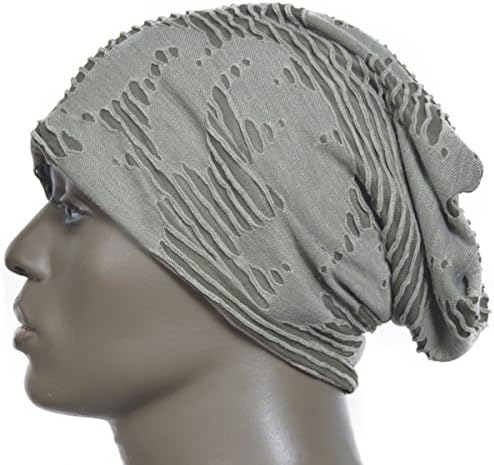Z&amp;s Men Slouch Hollow Beanie Thin Summer Cap Skullcap B018h (070-Green)