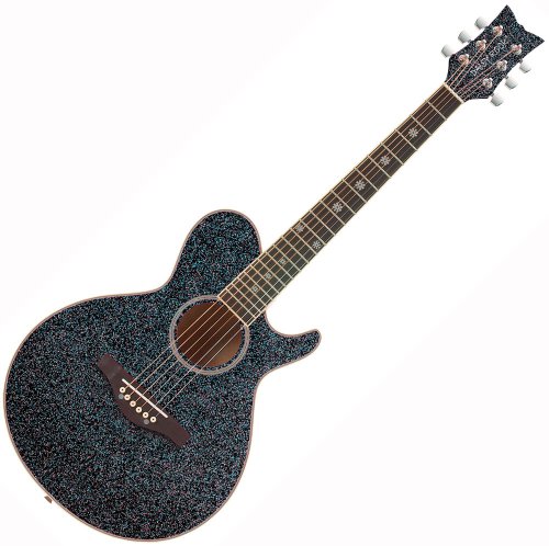 Daisy Rock WildWood Acoustic Short Scale Guitar, Rainbow Sparkle