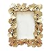 BeneAlways Ginkgo Leaves Photo Frame Polyresin Picture Frame for Photo Lovers (Gold Rectangle)