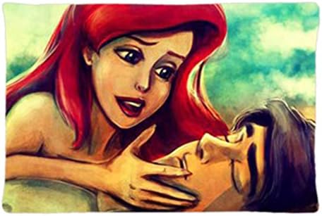 The Little Mermaid And Prince Eric Personality Custom Home Decorative Pillow Cover Zippered Pillowcase (20x30 inch) Haitaowong Design