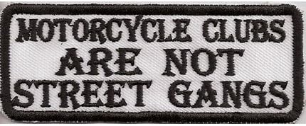 Motorcycle Clubs are not Street Gangs Men of Mayhem SAMCRO Biker Embroidery