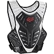 Fox Racing Titan Race Subframe Men's Roost Deflector Motocross Motorcycle Body Armor w/ Free B&F Heart Sticker Bundle - Black/Silver
