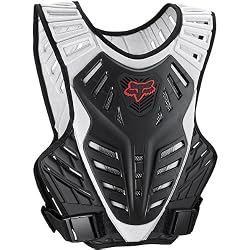 Fox Racing Titan Race Subframe Men's Roost Deflector Motocross Motorcycle Body Armor - Black/Silver