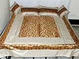 Home Furnishing bed sheet Silk Bedspread with Pillow & Cushion Covers