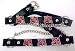 Black Leather Rebel Flag Bootstraps Boot Chains Pair