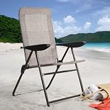 Rio Brands Rio Lustrous Tweed Textiline Folding Lawn Chair - BY308-56116-1SC