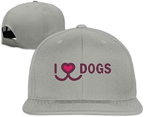 Cute I Love Dogs Funny Cool Flat Brim Snapback Hats