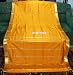 2 Rod Pocket Pumpkin Silk Sari Drapes, Panels, Curtains - India