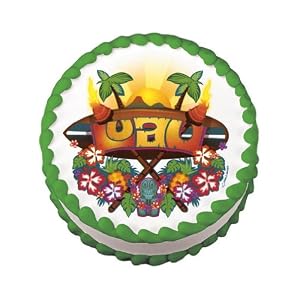 Click to buy Edible Tropical Luau Cake Decal (1 pc)from Amazon!