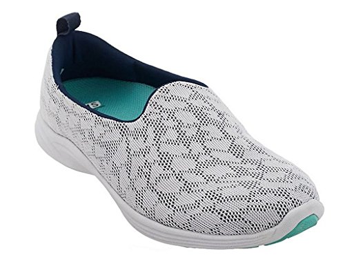 Vionic Women's Orthotic Mesh Shoes Slip-on Sneakers Agile Hydra White (9, Medium)