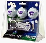 Kansas State Wildcats 3 Golf Ball Gift Pack with Keychain Divot Tool