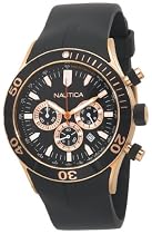 Nautica Men's N19544G NSR 01 Diver Chronograph Black Dial Watch