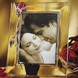 5X7 ROSE FRAME - 5X7 CRYSTAL ROSE FRAME - frame