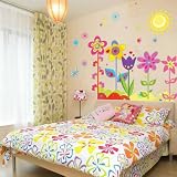 【MARKET MINI】 ウォールステッカー カラフル フラワー&サン 花 太陽 AY708 【カラフル/マルチカラー】