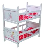 KNORRTOYS.COM 67807 - Puppenetagenbett My Little Princess wei&szlig;