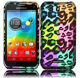 Hard Design Cover Case For Motorola Photon 4G LTE XT897 Bright Colorful Leopard