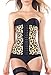 Komene Waist Trainer Corset with Three Rows of Hooks Leopard