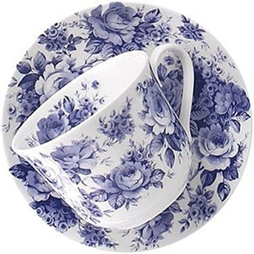 English Blue Chintz Large Breakfast Cup and Saucer