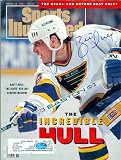 Brett Hull autographed Sports Illustrated Magazine (St. Louis Blues)