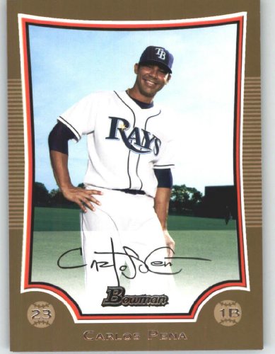 2009 Bowman Gold #60 Carlos Pena - Tampa Bay Rays (Baseball Cards)