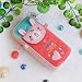 [Love Rabbit] Embroidered Applique Pencil Pouch Bag / Cosmetic Bag / Carrying Case (3.1*7.8*1.6)