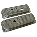 1985-93 Chevy GMC 4.3L V6 Center Bolt Steel Valve Covers w  Bolts - Chrome by CFR Performance
