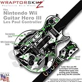 Abstract 02 Green Skin by WraptorSkinz TM fits Nintendo Wii Guitar Hero III ....