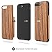 iPhone 7 Plus Case, ROCK [Grained] - Rose Wood [Origin][Non Slip] [Built-in Magnetic Metal Plate] [Wood Tactile] [Natural Wood and TPU Rubber] [Fingerprint Free] Case For Apple iPhone 7 Plus