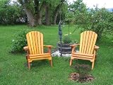Folding Cedar Adirondack Chair W/stained Finish, Amish Crafted