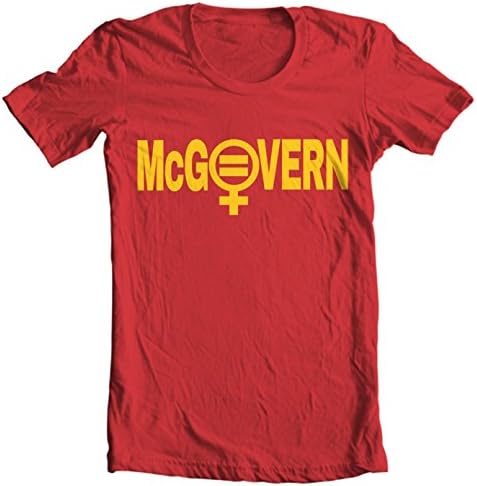 Yesteeyear Mens George McGovern Campaign Button T-shirt M Red