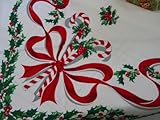 Vintage Candy Canes Christmas Tablecloth
