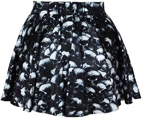 Sexy Women Elastic Waist Stretchy Pleated Floral Mini Skirt