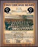 1963 Chicago Bears National Football Conference Champions Team Photo Plaque