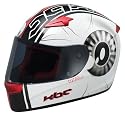 KBC VR Motorcycle Helmet - I-Ball Red/White Large