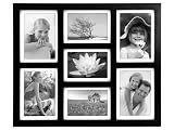 Malden 2061-70 Southlake 4 by 6 Matted Wall Frame 7 Opening Collage, Black