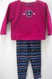 Girl 3t, Cotton Magenta Top, Navy Printed Pajamas