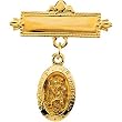 14K Yellow Gold St. Christopher Baptismal Brooch