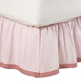 Tiddliwinks Ladybug Flower Dust Ruffle - Pink/ Red (Twin)