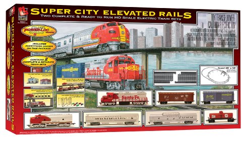 Life-Like Trains HO Scale Super City Elevated Rails Double Electric 