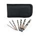 7pc Acrylic Point Drill Set with Soft Case Black/Gold