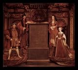 Remigius Van Leemput (Henry VII, Elizabeth of York, Henry VIII and Jane Seymour) White Wood-Mounted Art Poster Print - 13