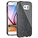 MEKO Galaxy S6 Case,Glitter Bling Built in Sparkles Soft Gel Flexible Rubber Case [Scratch Resistant] for Samsung Galaxy S6 - (Black)