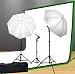 Studio Lighting Kit 1000 Watt Lighting Kit With Backdrop Support System And 6'x9' Black White Muslin Backdrop By Fancier UL105 6x9 BWG