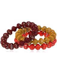 Steve Madden Multi-Colored Spring Stretch Bracelet Set, 7.5"