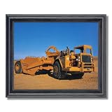 Caterpillar Cat 6218 Earth Scraper Home Decor Wall Picture Black Framed Art Print