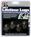 Gorilla Automotive 61147BCH Black Chrome Acorn Bulge Lug Nut (14mm x 1.50 Thread Size)