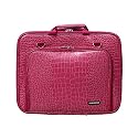 Fits 15" - 15.6" Laptop CaseCrown Double Memory Foam Padded Laptop Case with Front Pocket (Alligator Hot Pink)