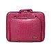 CaseCrown Double Memory Foam Padded Laptop Case with Front Pocket (Alligator Hot Pink) for 15" - 15.6" Laptop